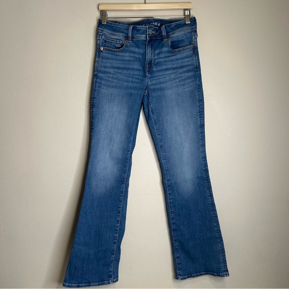 American Eagle Outfitters Women Kick Boot Medium Wash Blue Size 8R - Picture 1 of 10